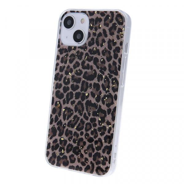 Samsung Galaxy A13 Gold Glam Leopard1 - Melna ar dizainu
