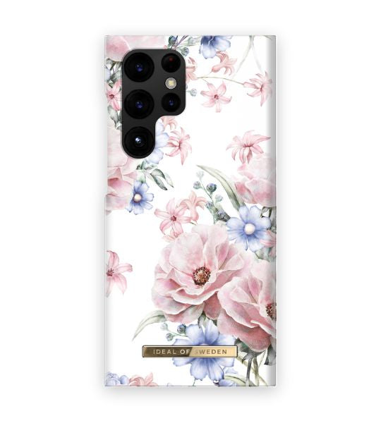 Samsung Galaxy S23 Ultra Floral Romance - Balta maigi rozā ar dizainu