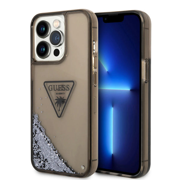Apple iPhone 14 Pro Max Liquid Glitter Bakr - Melna