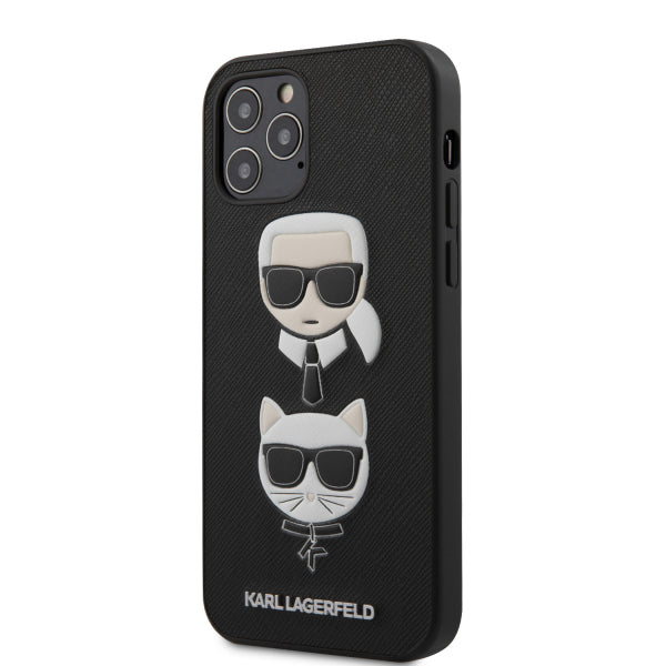 Apple iPhone 12 Karl Choupette Heads - Melna ar dizainu