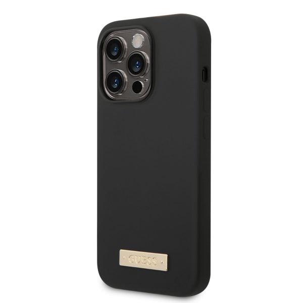 Apple iPhone 14 Pro Metal Logo Mag - Melna