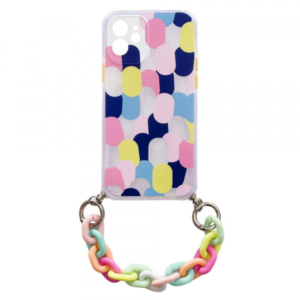 Apple iPhone 7 Color Chain - Caurspīdīga ar dizainu