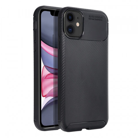 Viedtālruņa aizmugurējais vāciņš Apple iPhone 11 Carbon Case - Melna