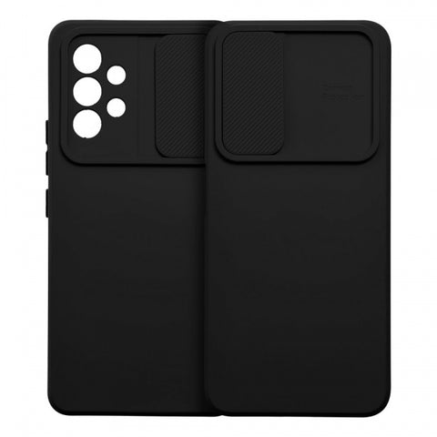 Viedtālruņa aizmugurējais vāciņš Samsung Galaxy A35 Camshield Slide - Melna