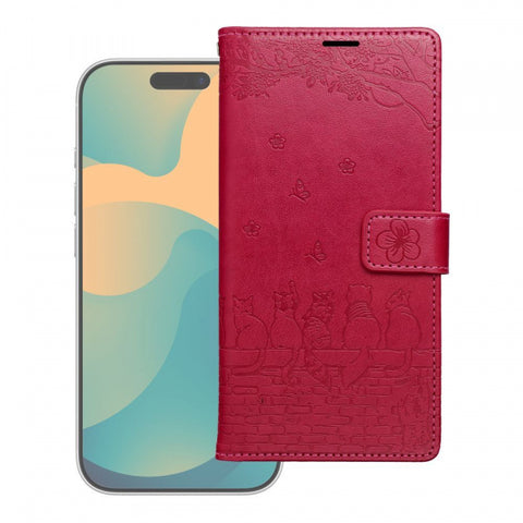 Viedtālruņa atveramais maciņš Xiaomi Redmi Note 15 4G Mezzo Cats - Sarkana