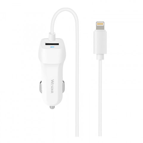 Auto lādētājs Usb_a Balta