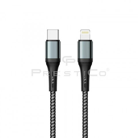 Kabelis Prestico Lightning USB-C 15W 1m