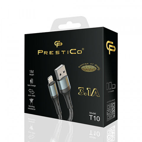 Kabelis Prestico Lightning USB-A 15W 1m