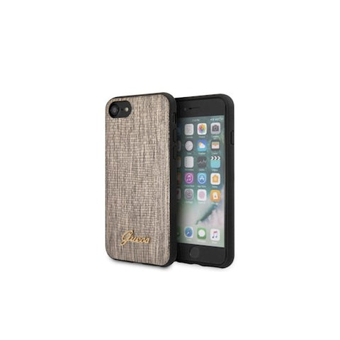 Viedtālruņa aizmugurējais vāciņš Apple iPhone 7 / 8 / SE 20 / SE 22 Guess GUHCI8PCUMLLIGO - Zelta ar dizainu