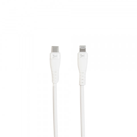 Kabelis 3MK Lightning USB-C 18W 1m