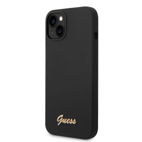 Viedtālruņa aizmugurējais vāciņš Apple iPhone 14 Plus Guess Liquid Silicone - Caurspīdīga ar dizainu
